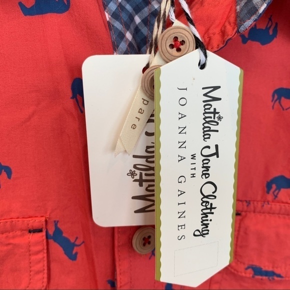 Matilda Jane High Horse Button-Up Shirt Sz L NWT - Picture 4 of 5